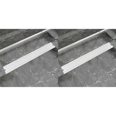 Lineare Duschrinnen 2 Stk. Blasen 830 x 140 mm Edelstahl